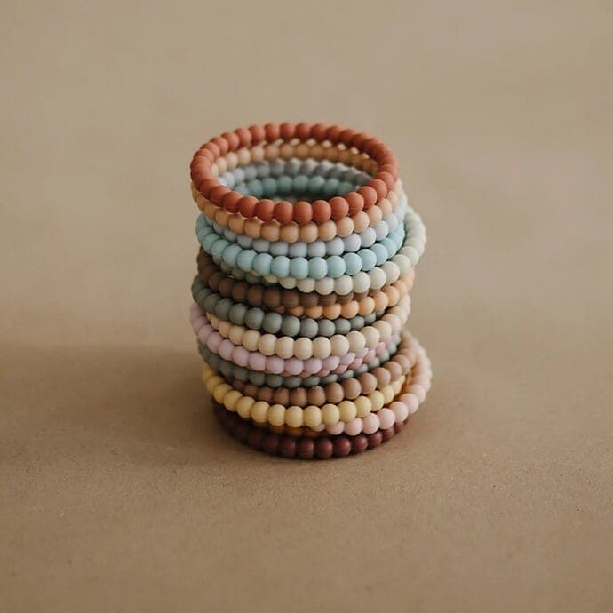 Mushie, Lot de 3 Bracelets de Dentition - Berry Marigold & Khaki