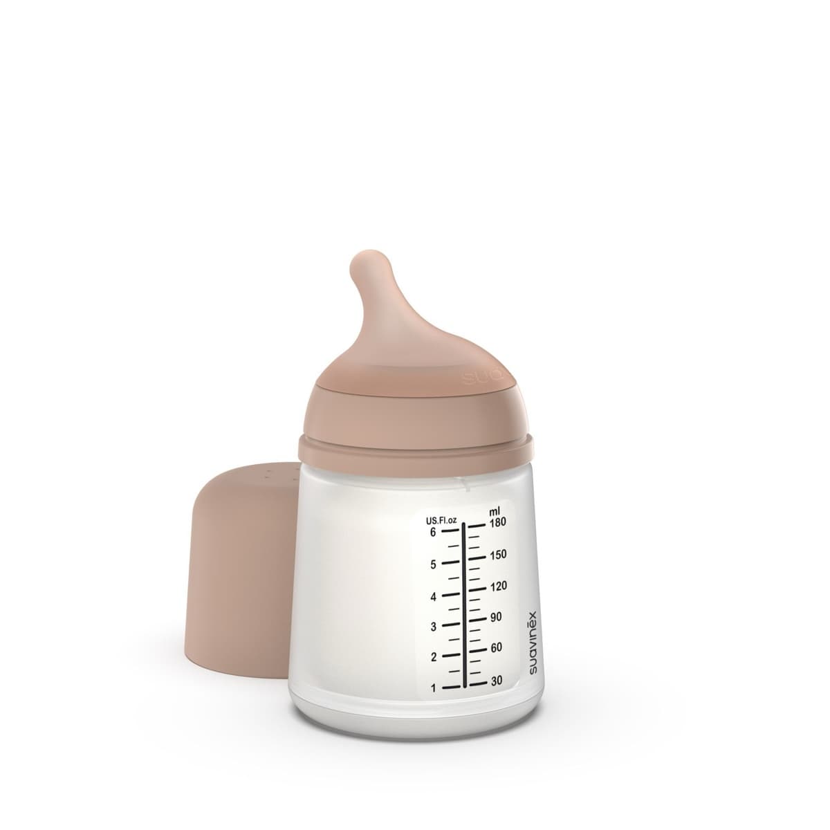 Suavinex, Biberon 180 ml anti-colique spécial allaitement Zerø.Zerø Médium